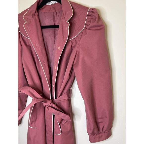 VINTAGE | 70’s Bubblegum Pink Belted Trench Coat - Picture 10 of 16